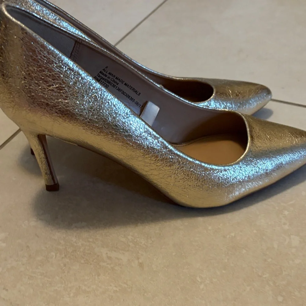 a new day Metallic Gold Pointed-Toe Pumps - Picture 4 of 7
